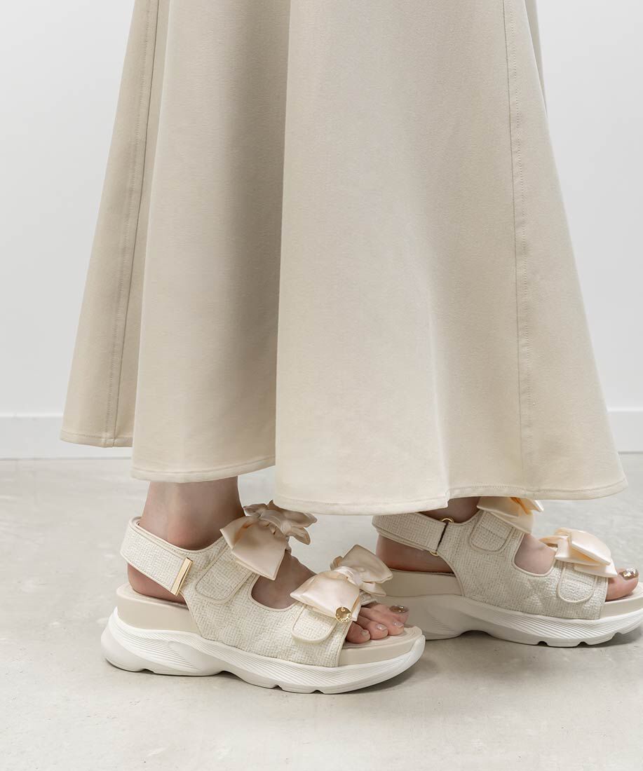  「サテンリボンスポーツサンダル」|サンダル|