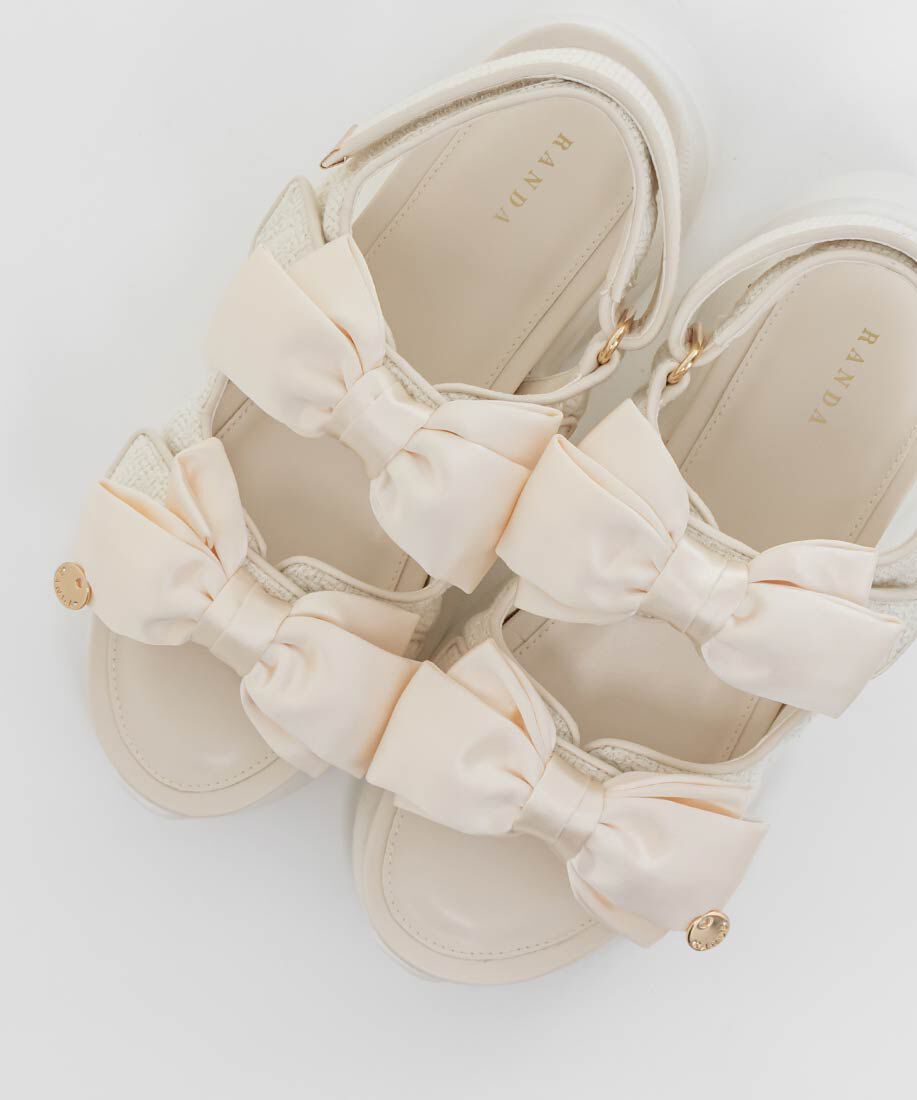  「サテンリボンスポーツサンダル」|サンダル|