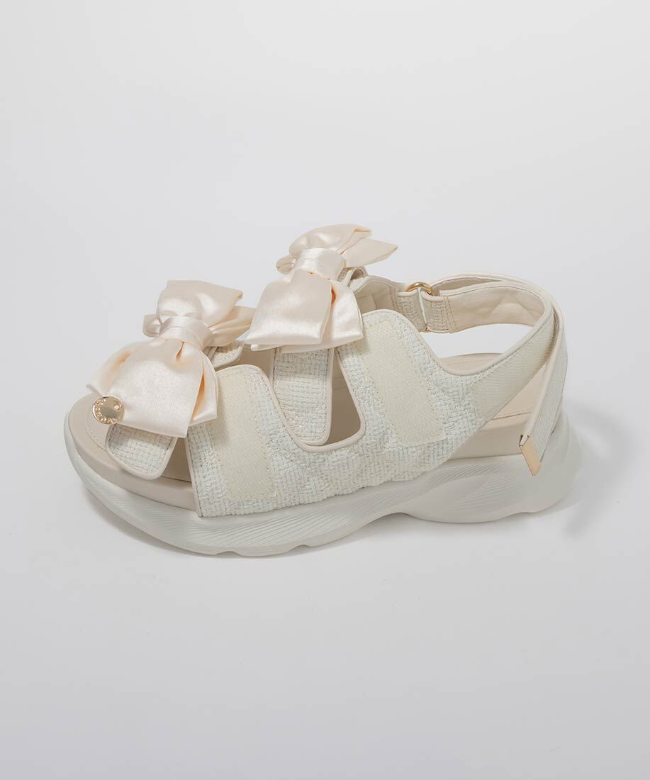  「サテンリボンスポーツサンダル」|サンダル|