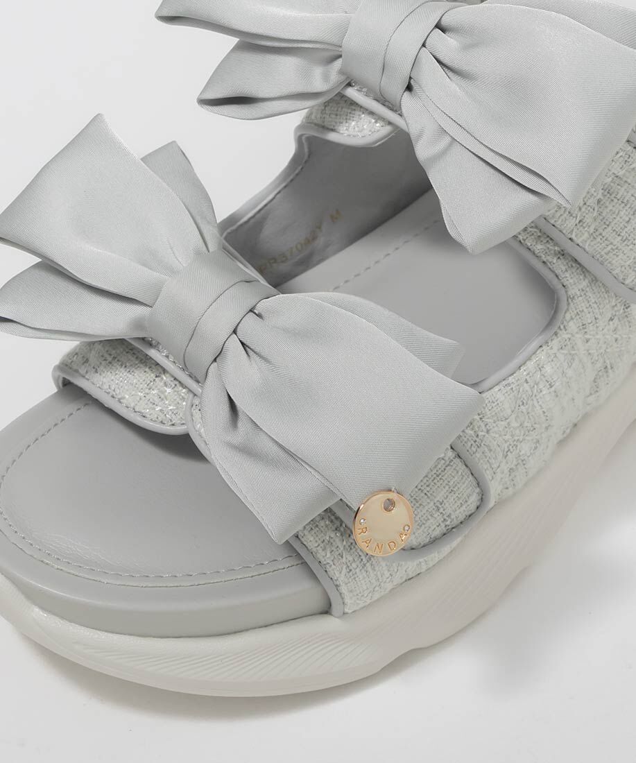  「サテンリボンスポーツサンダル」|サンダル|