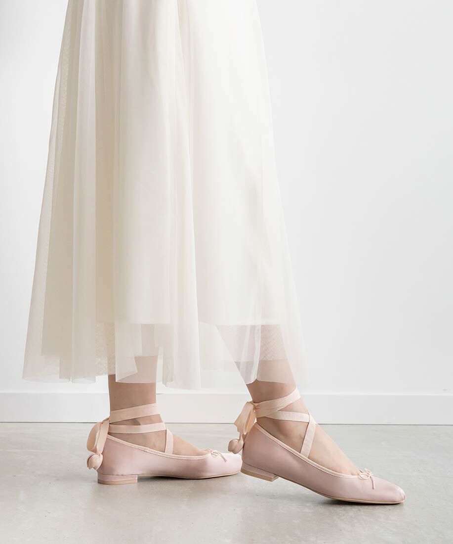  「【Tulip Collection】2WAY チューリップレースアップバレエシューズ」|パンプス|