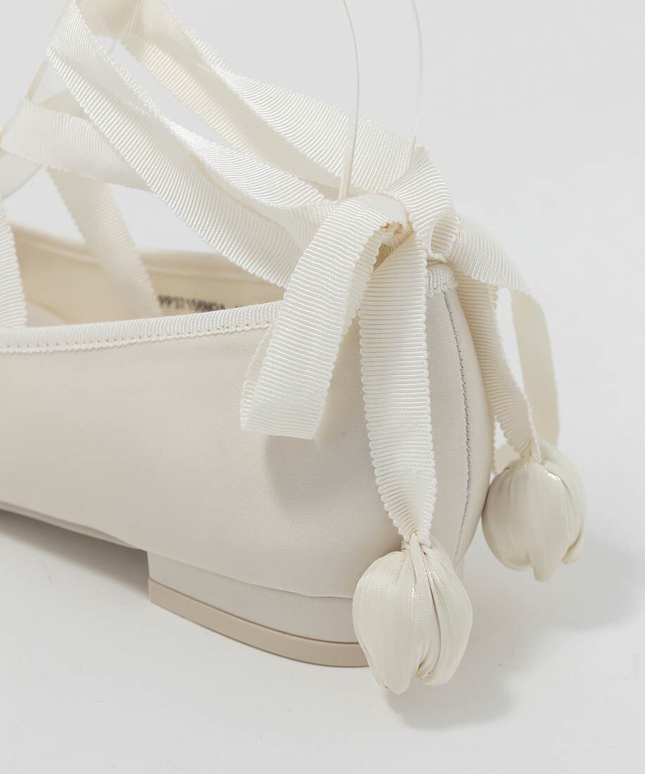  「【Tulip Collection】2WAY チューリップレースアップバレエシューズ」|パンプス|