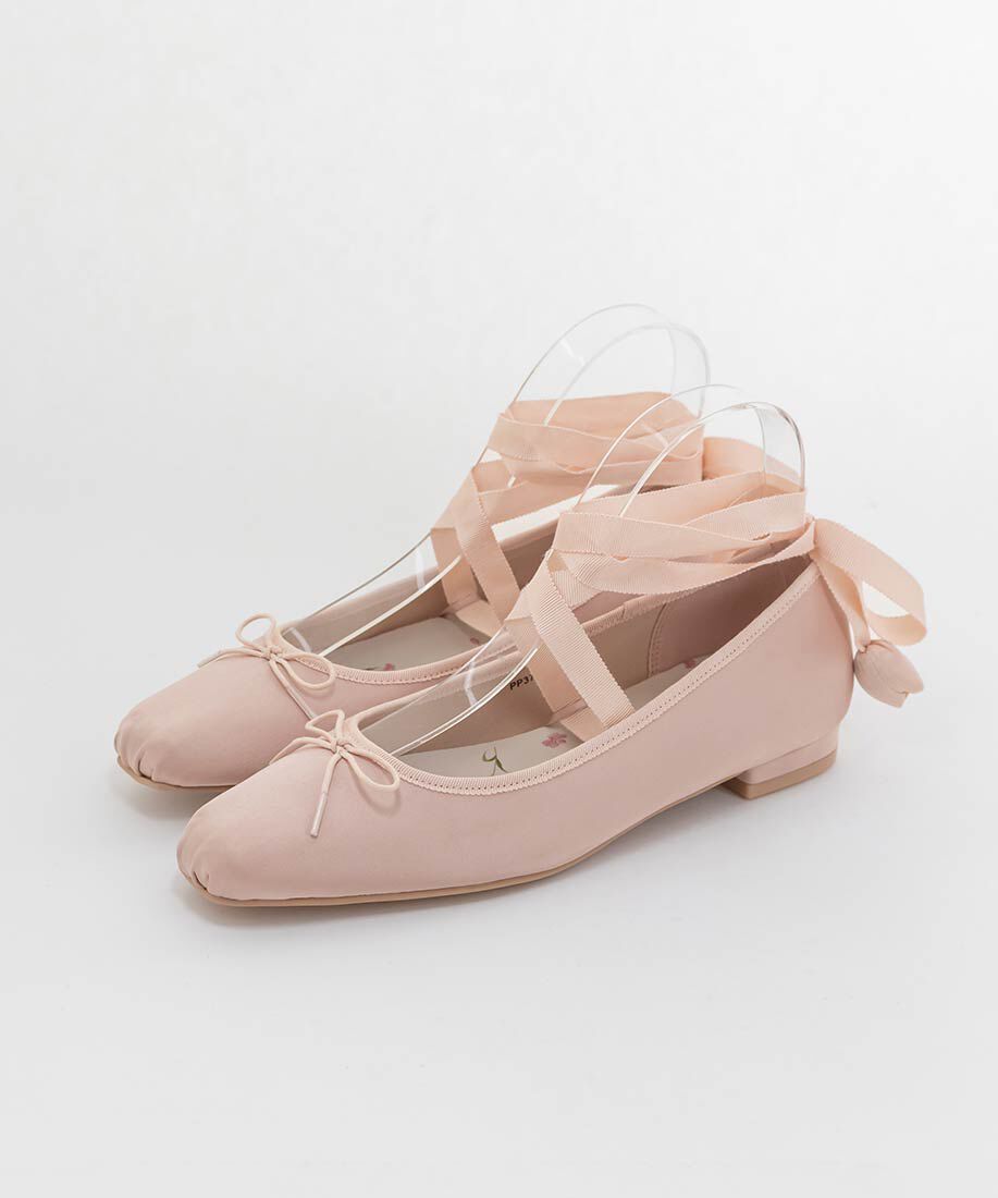  「【Tulip Collection】2WAY チューリップレースアップバレエシューズ」|パンプス|