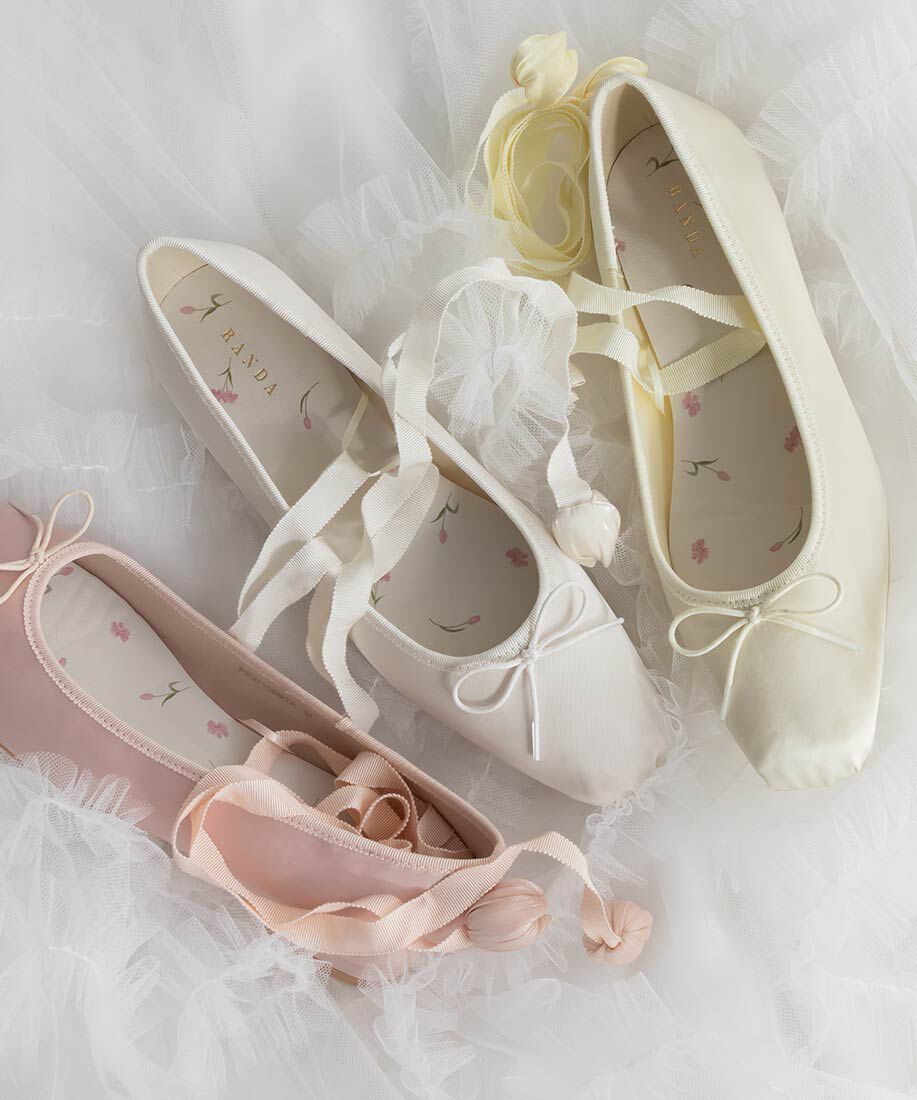  「【Tulip Collection】2WAY チューリップレースアップバレエシューズ」|パンプス|