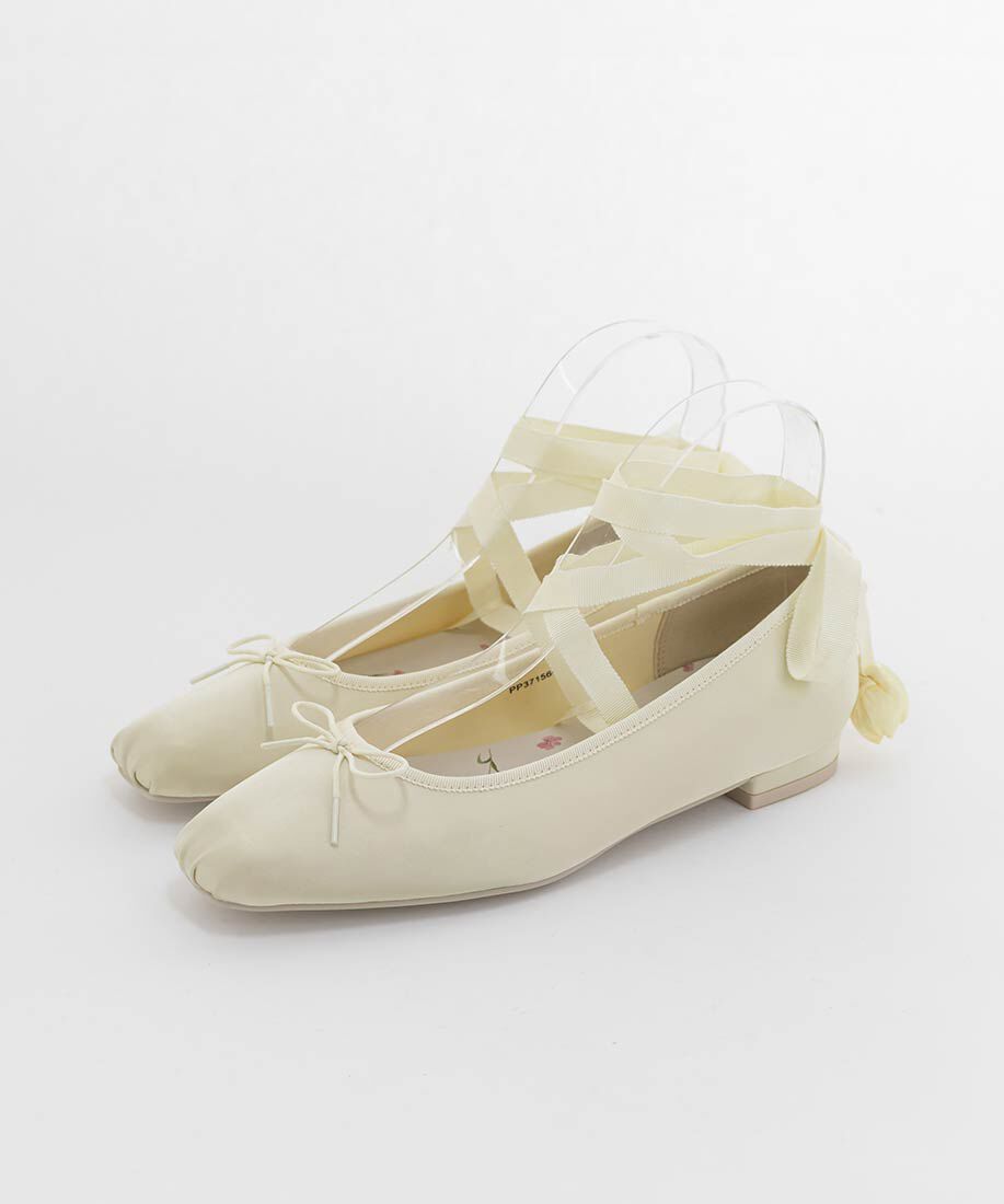  「【Tulip Collection】2WAY チューリップレースアップバレエシューズ」|パンプス|