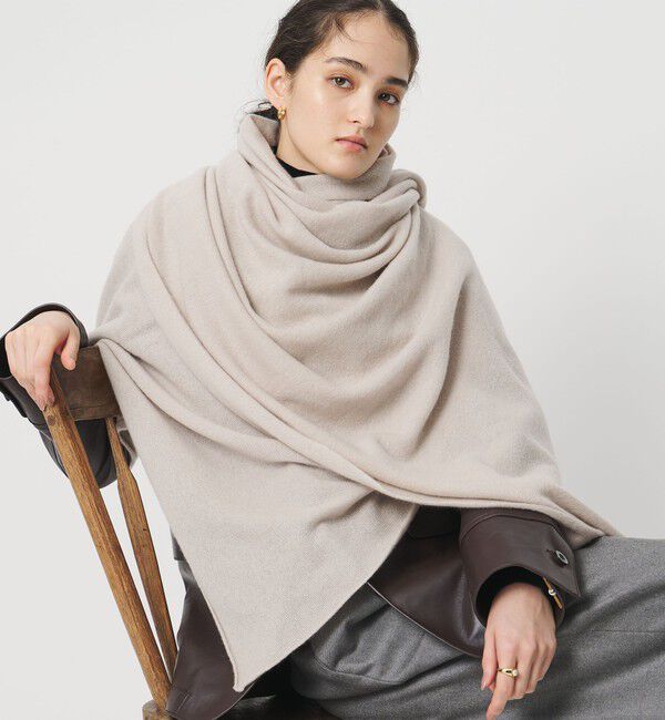 UNITED ARROWS「カシミヤ ニット ストール」|ストール|BEIGE