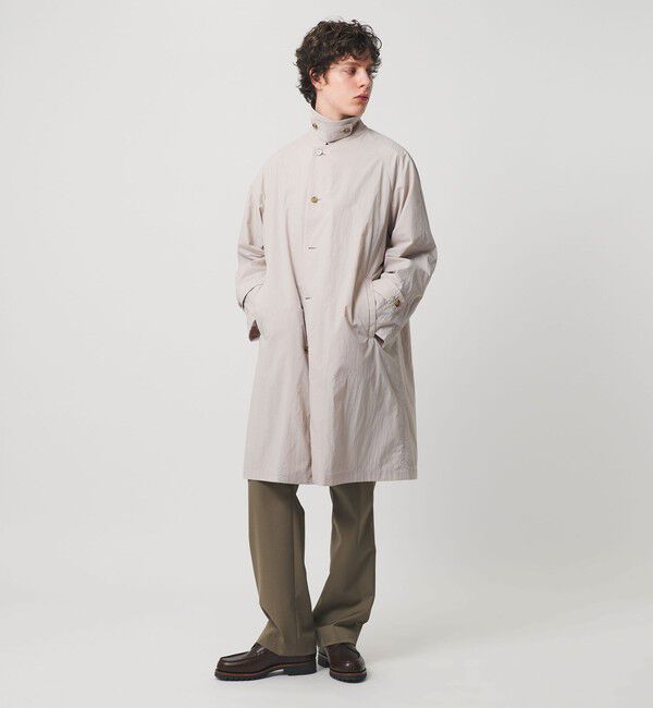 UNITED ARROWS「ナイロン/タフタ ウィンドウ マック コート 撥水」|ステンカラーコート|BEIGE