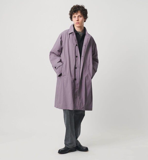 UNITED ARROWS「ナイロン/タフタ ウィンドウ マック コート 撥水」|ステンカラーコート|LILAC