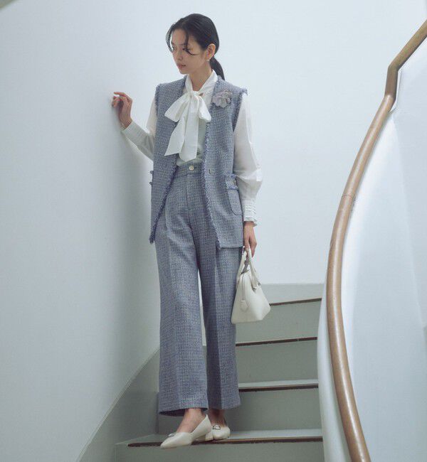 UNITED ARROWS green label relaxing「［size SHORTあり］ライト ツイードライク ジレ」|ベスト・ジレ|