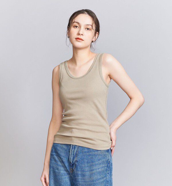 BEAUTY&YOUTH UNITED ARROWS「コットンブレンド テレコ タンクトップ」|タンクトップ|BEIGE