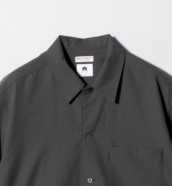 BEAUTY&YOUTH UNITED ARROWS「KOMATSU PACK キャンプカラー ショートスリーブ シャツ GRANDE型 セットアップ対応 撥水 ウォッシャブル」|シャツ・ブラウス|