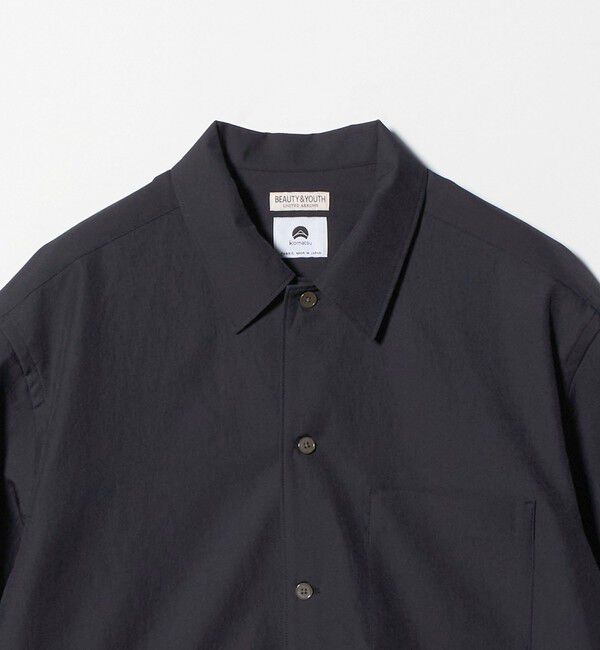 BEAUTY&YOUTH UNITED ARROWS「KOMATSU PACK キャンプカラー ショートスリーブ シャツ GRANDE型 セットアップ対応 撥水 ウォッシャブル」|シャツ・ブラウス|