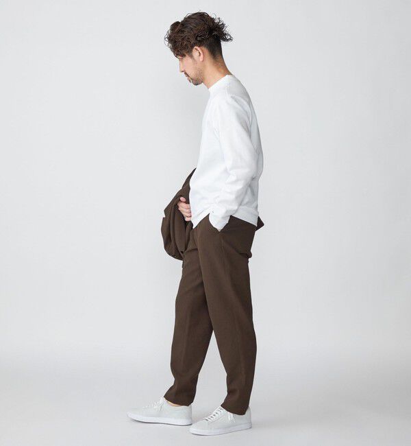 SHIPS「SHIPS:  ハイゲージ クルーネック ダンボールニット 長袖Tシャツ」|Tシャツ・カットソー|