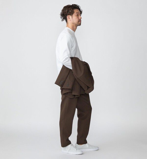 SHIPS「SHIPS:  ハイゲージ クルーネック ダンボールニット 長袖Tシャツ」|Tシャツ・カットソー|