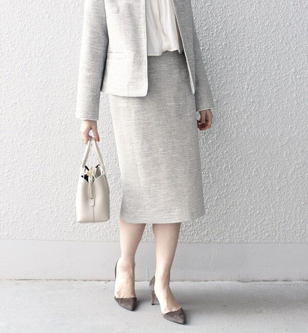 SHIPS for women「ツイードタイトスカート（セットアップ対応）◇」|タイト|