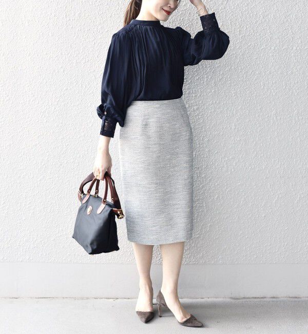 SHIPS for women「ツイードタイトスカート（セットアップ対応）◇」|タイト|