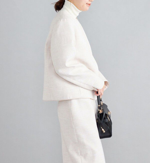 SHIPS for women「ツイードノーカラージャケット（セットアップ対応）◇」|ノーカラージャケット|