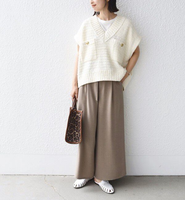 SHIPS for women「〈手洗い可能〉ベルト付き ガウチョ パンツ◇」|その他|