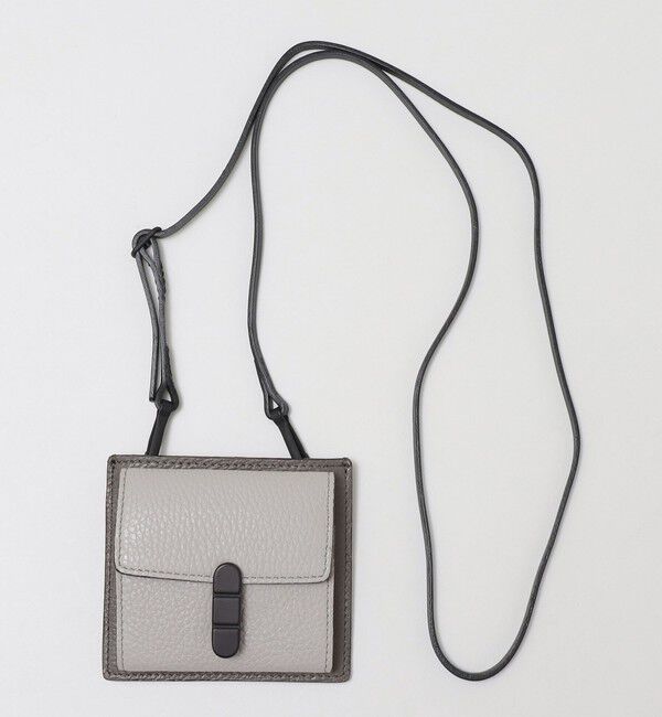 SHIPS「【SHIPS別注】TOMOE: UTILITY CDC コンビレザー ネックウォレット」|財布|グレー