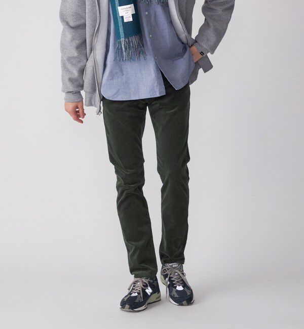 SHIPS「SHIPS: KAKEGAWA コーデュロイ 5ポケット スリム パンツ」|チノ|