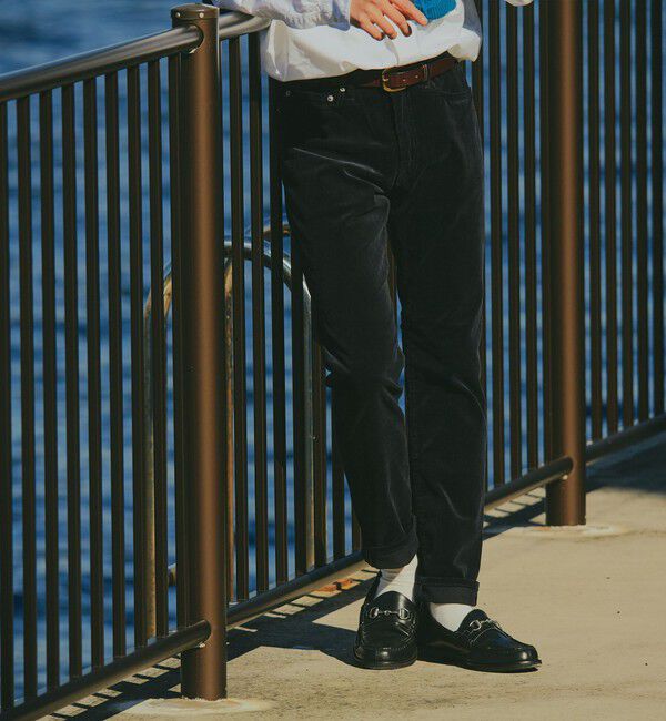 SHIPS「SHIPS: KAKEGAWA コーデュロイ 5ポケット スリム パンツ」|チノ|