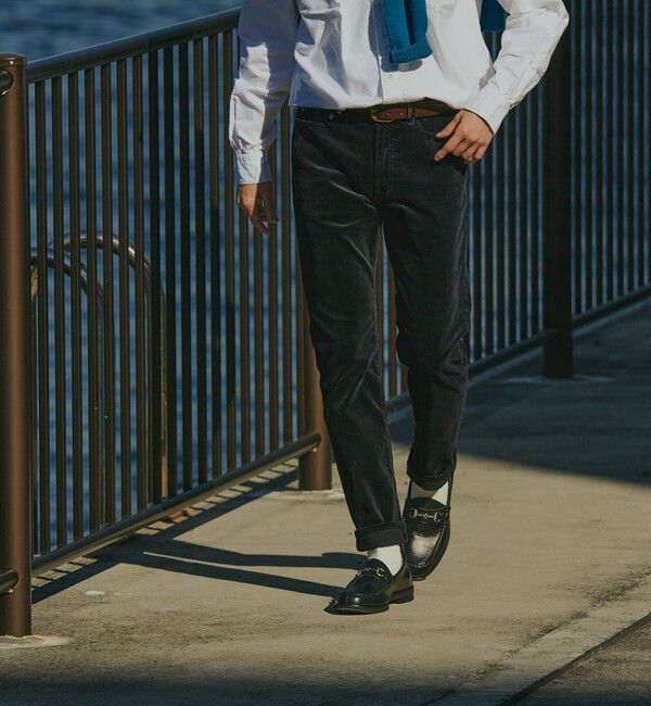 SHIPS「SHIPS: KAKEGAWA コーデュロイ 5ポケット スリム パンツ」|チノ|