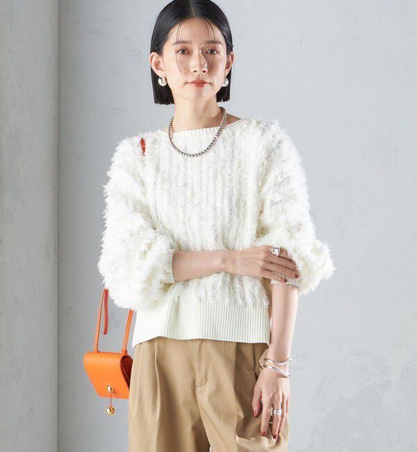 SHIPS for women「〈手洗い可能〉前後 2WAY ドルマン フリンジ プルオーバー 24SS ◇」|ニット・セーター|