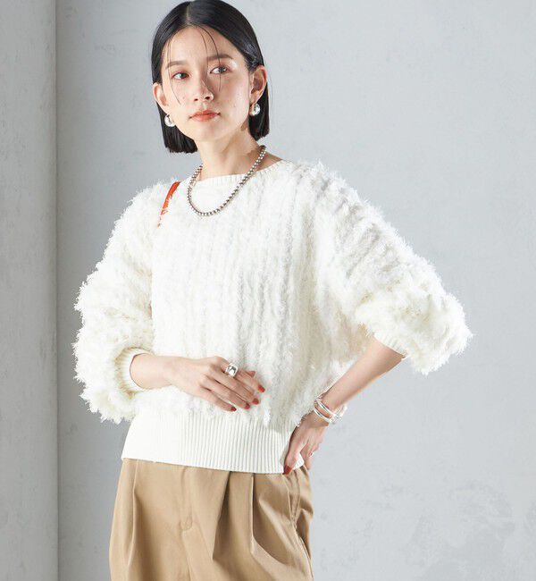 SHIPS for women「〈手洗い可能〉前後 2WAY ドルマン フリンジ プルオーバー 24SS ◇」|ニット・セーター|