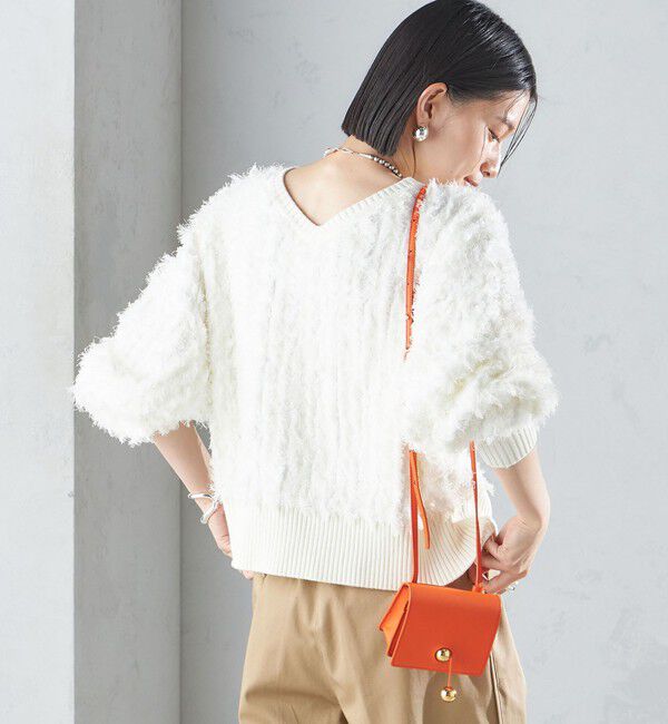 SHIPS for women「〈手洗い可能〉前後 2WAY ドルマン フリンジ プルオーバー 24SS ◇」|ニット・セーター|