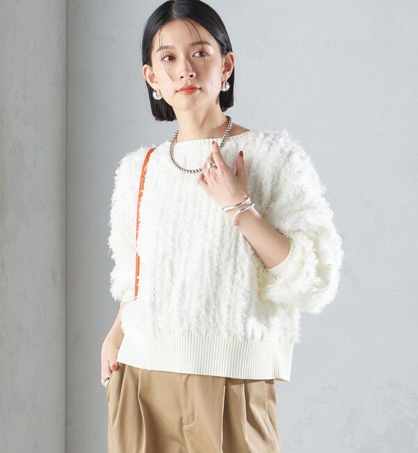 SHIPS for women「〈手洗い可能〉前後 2WAY ドルマン フリンジ プルオーバー 24SS ◇」|ニット・セーター|