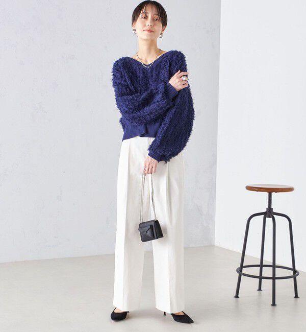 SHIPS for women「〈手洗い可能〉前後 2WAY ドルマン フリンジ プルオーバー 24SS ◇」|ニット・セーター|