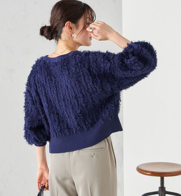 SHIPS for women「〈手洗い可能〉前後 2WAY ドルマン フリンジ プルオーバー 24SS ◇」|ニット・セーター|