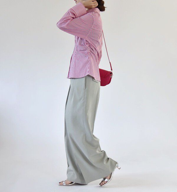 quaranciel「quaranciel:〈洗濯機可能〉ストライプ ワイドスリーブ シャツ」|シャツ・ブラウス|
