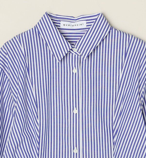 quaranciel「quaranciel:〈洗濯機可能〉ストライプ ワイドスリーブ シャツ」|シャツ・ブラウス|