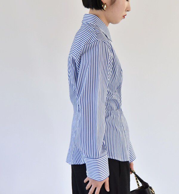 quaranciel「quaranciel:〈洗濯機可能〉ストライプ ワイドスリーブ シャツ」|シャツ・ブラウス|