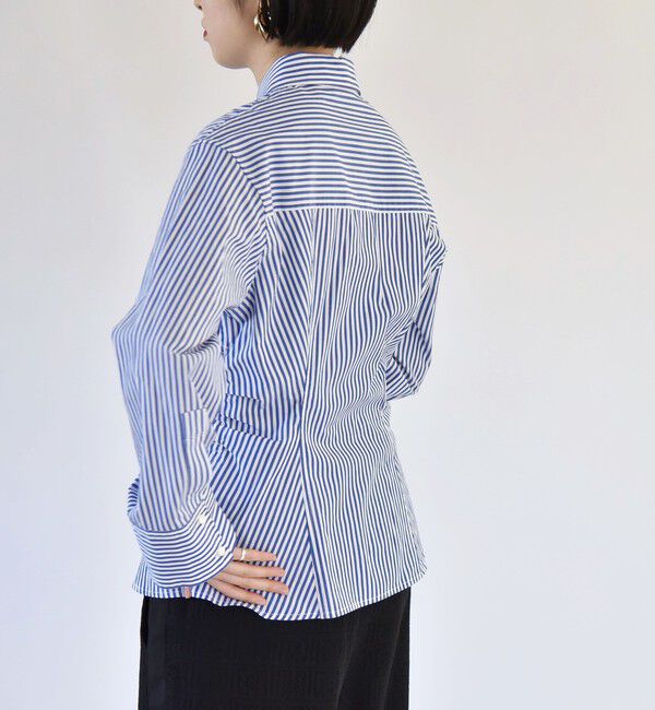 quaranciel「quaranciel:〈洗濯機可能〉ストライプ ワイドスリーブ シャツ」|シャツ・ブラウス|