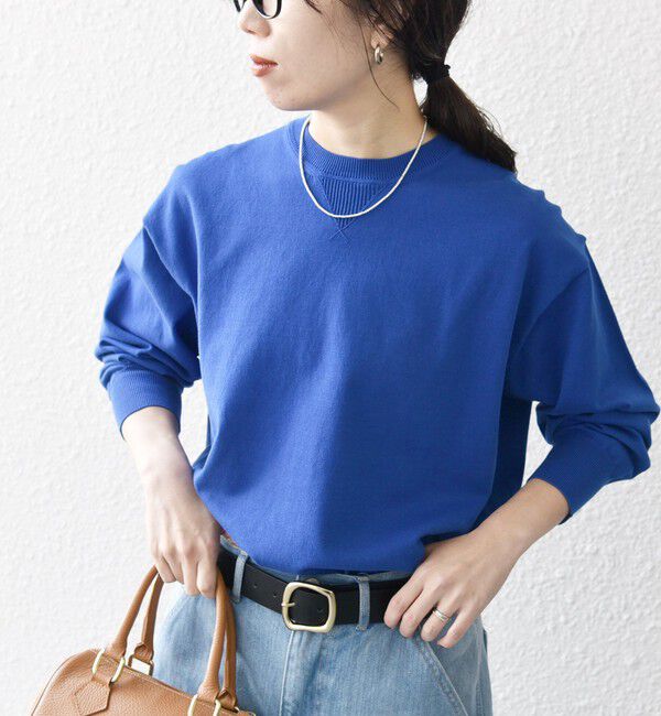 SHIPS any「SHIPS any:〈手洗い可能〉スウェットライク ニット プルオーバー」|ニット・セーター|