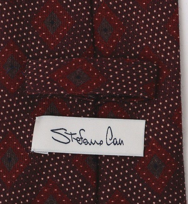 SHIPS「【SHIPS別注】Stefano Cau:ウール プリント ドット コモン ネクタイ」|ネクタイ・蝶ネクタイ|