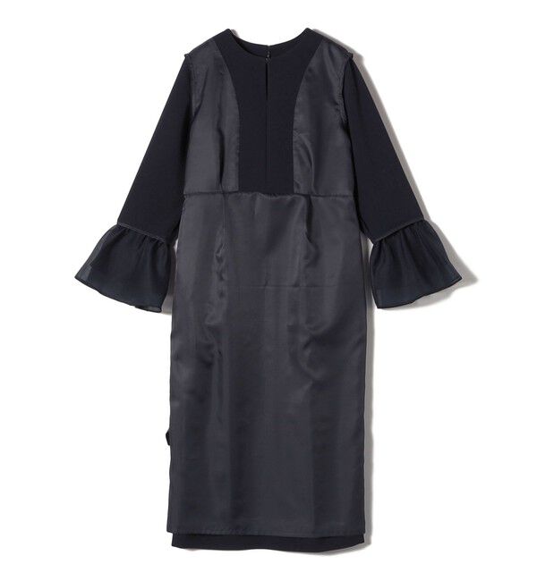 SHIPS for women「重ね着 デザイン ダブル クロス ワンピース（セレモニー対応可）」|ワンピース|