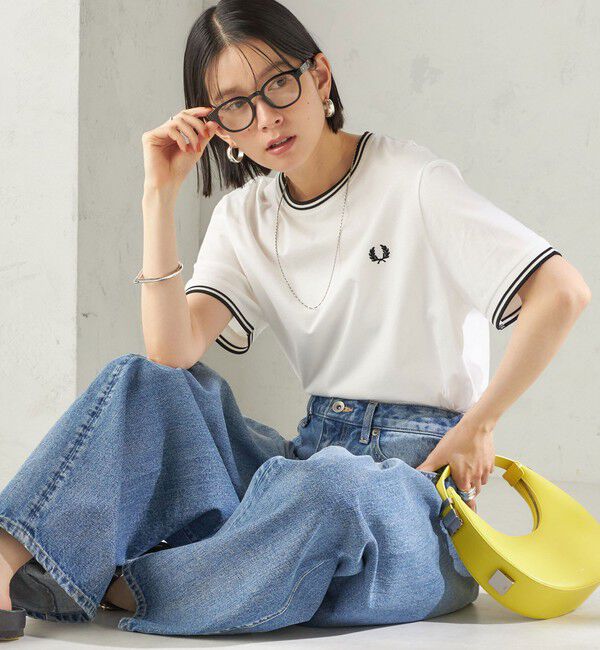 SHIPS for women「FRED PERRY:M1588 TWIN TIPPED TEE」|Tシャツ・カットソー|ホワイト