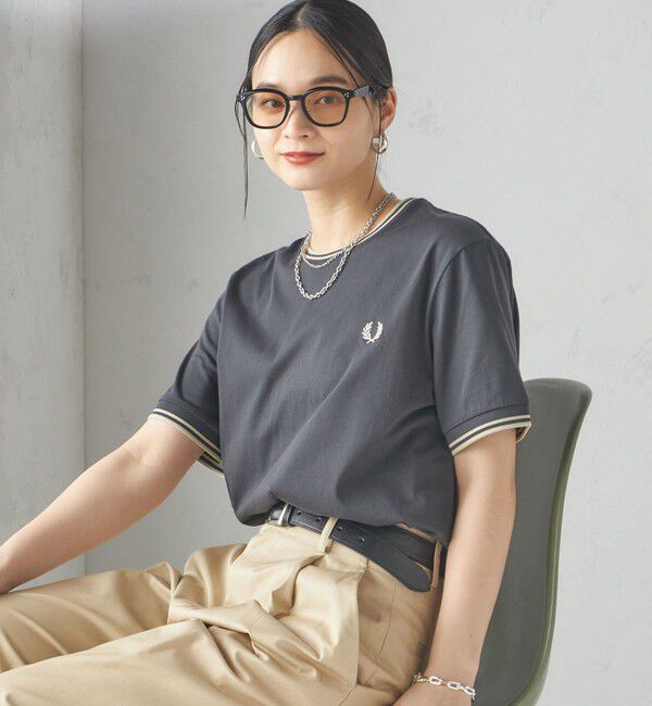 SHIPS for women「FRED PERRY:M1588 TWIN TIPPED TEE」|Tシャツ・カットソー|