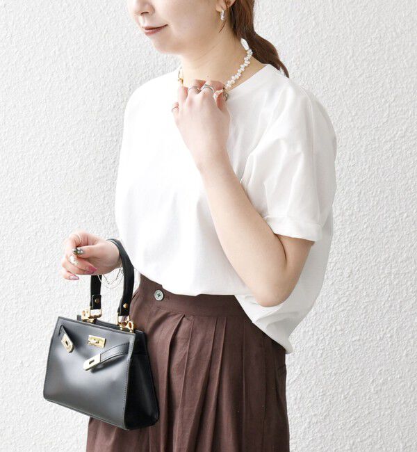 SHIPS any「SHIPS any:〈UVカット/接触冷感/吸水速乾/洗濯機可能〉USAコットン ツイスト TEE」|Tシャツ・カットソー|