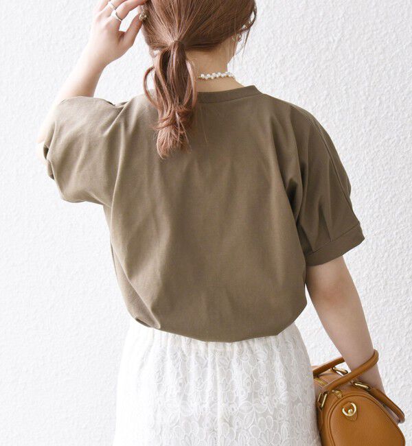 SHIPS any「SHIPS any:〈UVカット/接触冷感/吸水速乾/洗濯機可能〉USAコットン ツイスト TEE」|Tシャツ・カットソー|