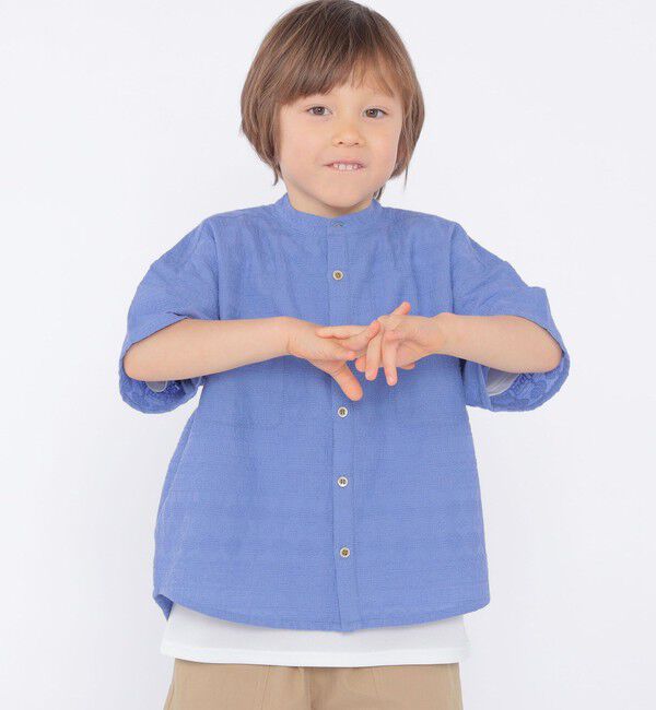 SHIPS KIDS「SHIPS KIDS:100～130cm /エンブロイダリー シャツ」|シャツ・ブラウス|