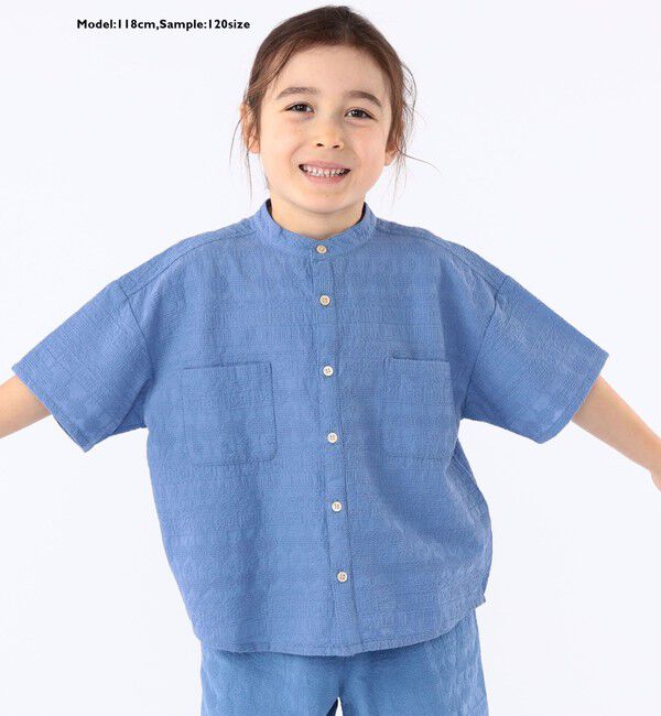 SHIPS KIDS「SHIPS KIDS:100～130cm /エンブロイダリー シャツ」|シャツ・ブラウス|