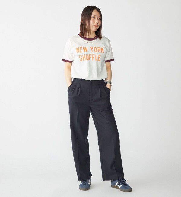 SHIPS「【SHIPS別注】THE DAY ON THE BEACH: プリント リンガー Tシャツ」|Tシャツ・カットソー|