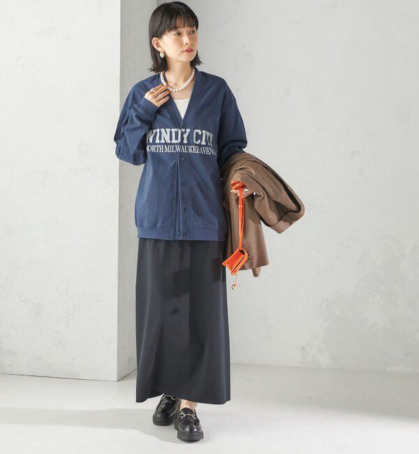 SHIPS for women「【SHIPS別注】Odub:Vネック ロゴ カーディガン」|カーディガン|