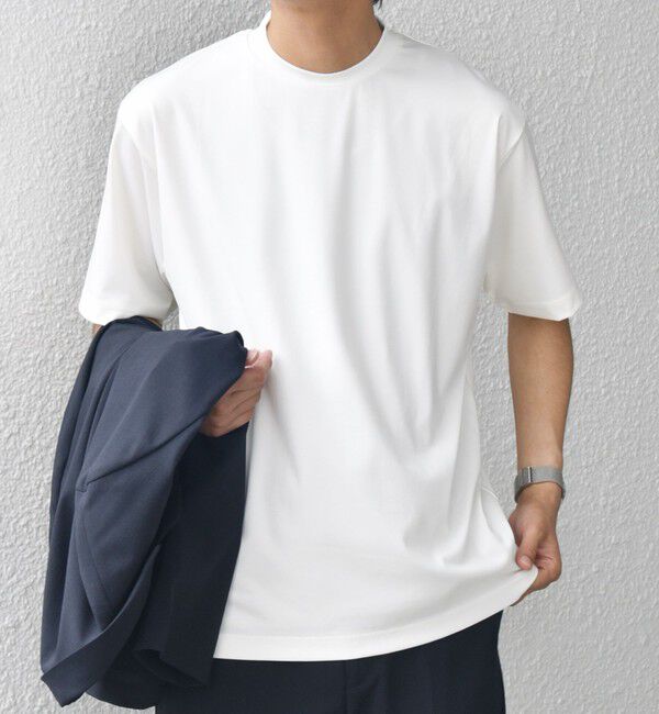 SHIPS any「SHIPS any: JAPAN MADE クリアベアスムース スロープネック ジャケット Tシャツ」|Tシャツ・カットソー|