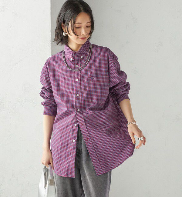 SHIPS for women「【SHIPS別注】LOGAN KNITTING MILLS:〈洗濯機可能〉チェック シャツ」|シャツ・ブラウス|