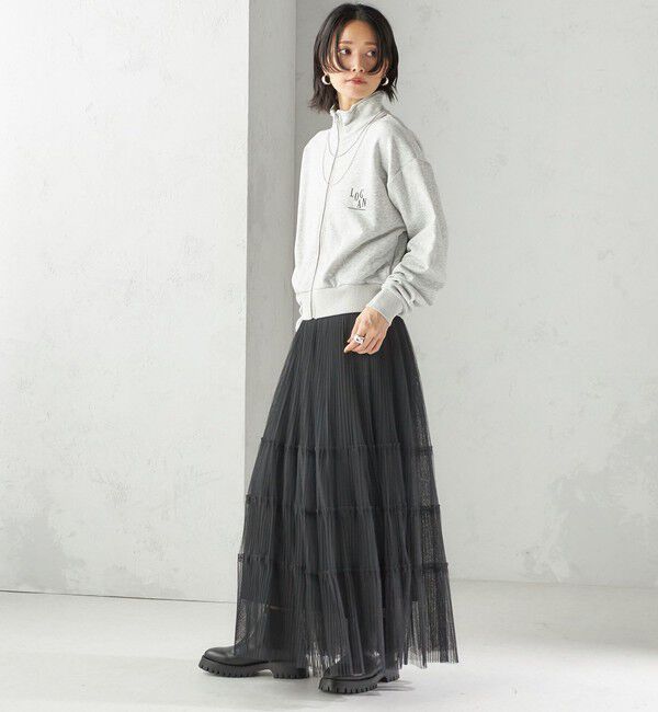 SHIPS for women「【SHIPS別注】LOGAN KNITTING MILLS:プリント ジップ プルオーバー」|スウェット・ジャージ|